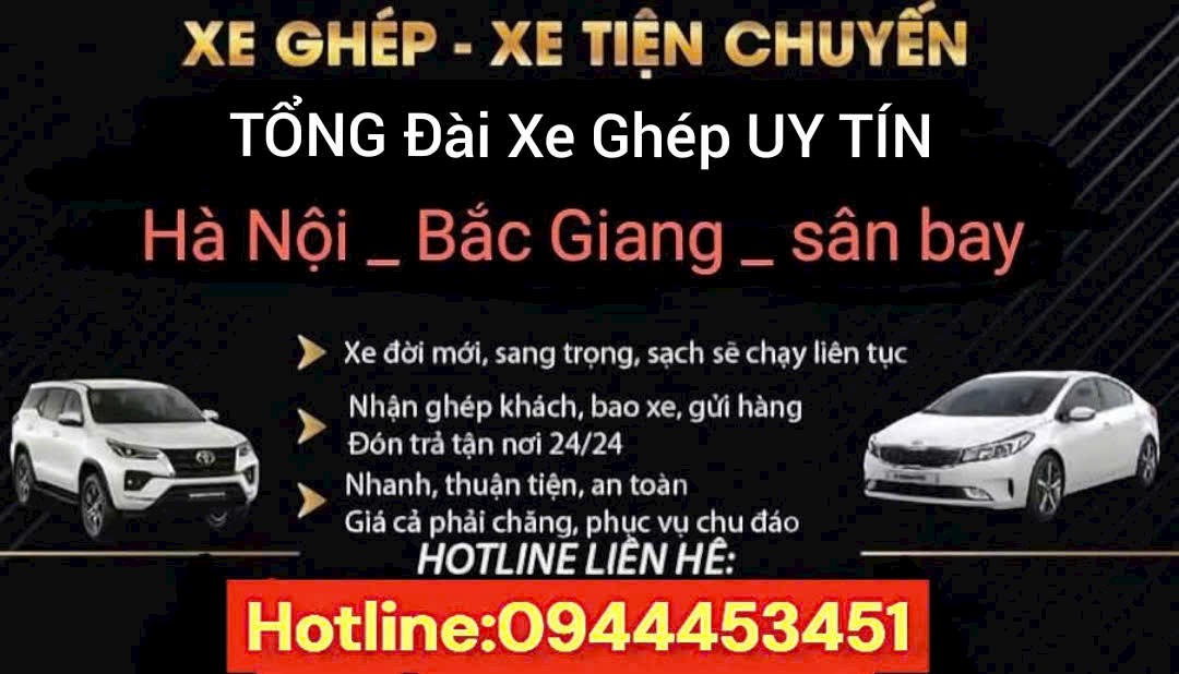 Xe ghép bắc giang Xe ghép bắc ninh Xe ghép bắc giang hà nội Xe ghép bắc ninh hà nội Xe ghép hà nội bắc giang Xe tiện chuyến bắc giang hà nội
