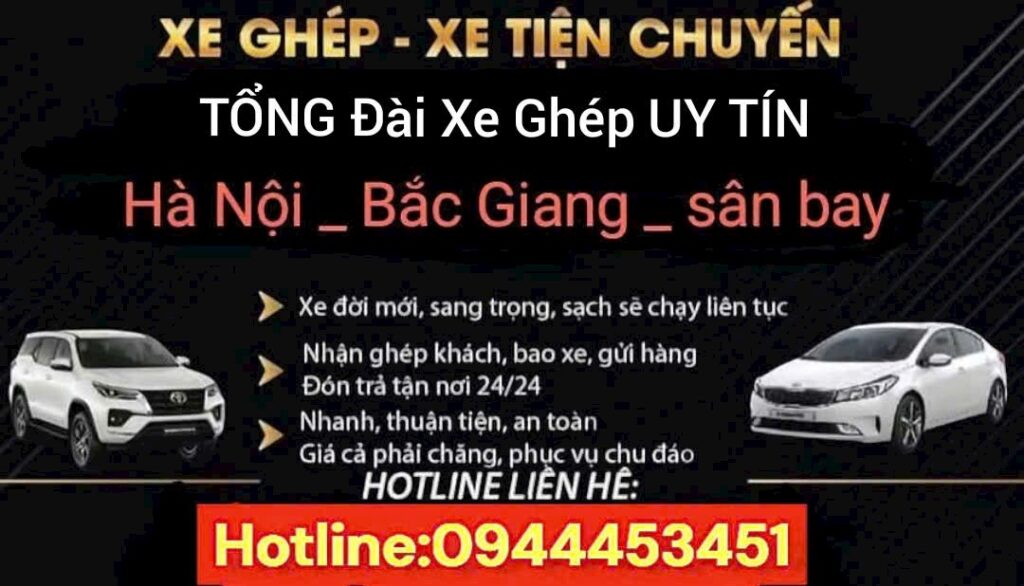 Xe ghép bắc giang hà nội 
Xe tiện chuyến bắc giang hà nội 
Xe ghép bắc giang nội bài 
Xe ghép hà nội bắc giang 
Xe ghép bắc ninh hà nội 
Xe tiện chuyến bắc ninh hà nội 
Xe taxi ghép bắc giang hà nội sân bay giá rẻ 